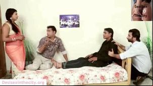 Indian Bhabhi Fucked By Three Man