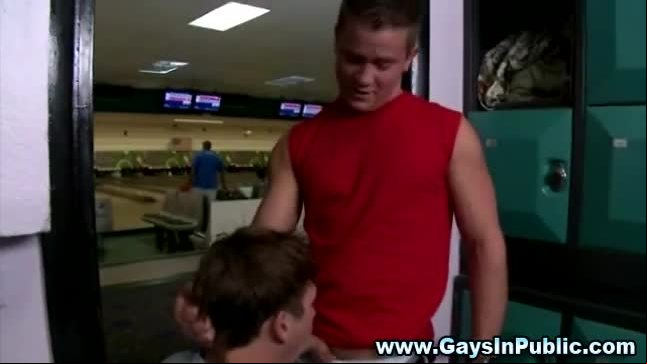 Sexy hungry twink in public